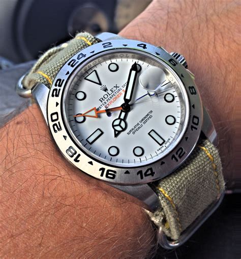 rolex explore 2 nato|rolex explorer strap size.